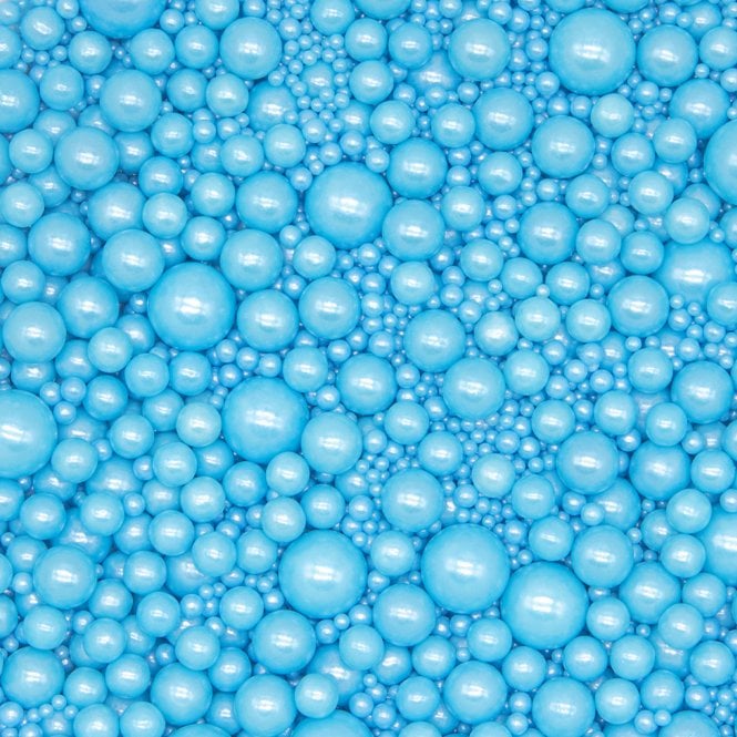 Blue Sky Pearls Sprinkles – Mixed Sizes - 80g