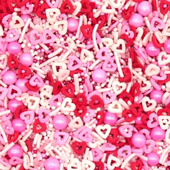 Cupid's Confetti: Heartfelt Edible Sprinkles - 80g