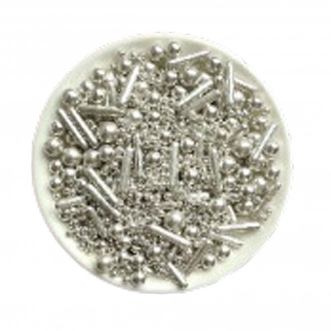 Dazzling Silver Medley Sprinkles - 80g