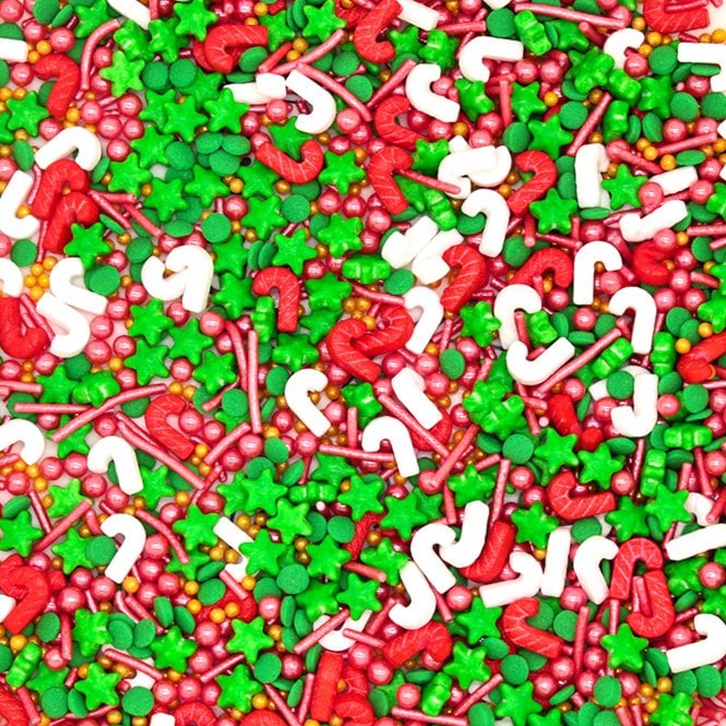 Festive Candy Cane Sprinkles - 80g
