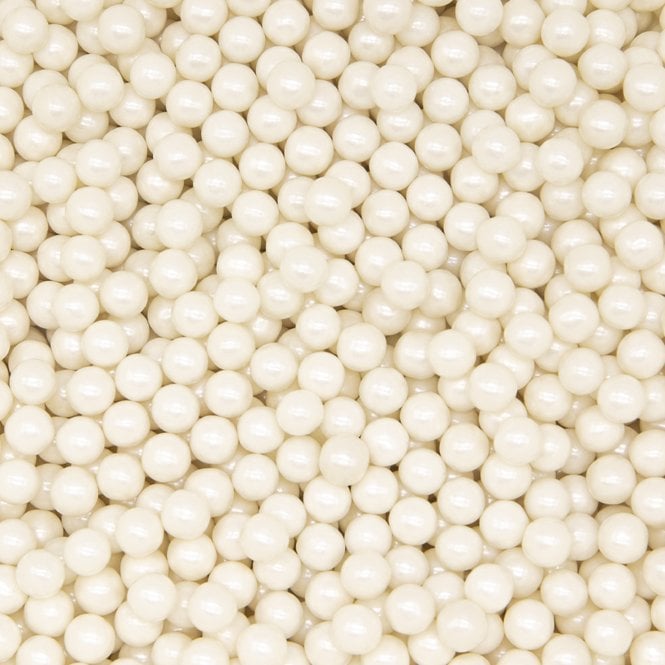 Ivory Shimmer Pearls Sprinkles – 7mm - 80g Best Before: 7/29/2025