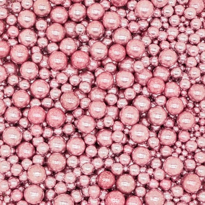 Pink Opal Pearls Sprinkles – Mixed Sizes - 80g