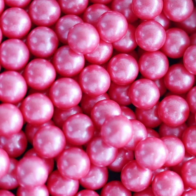 Raspberry Ripple Pearls Edible Sprinkles – 10mm - 80g