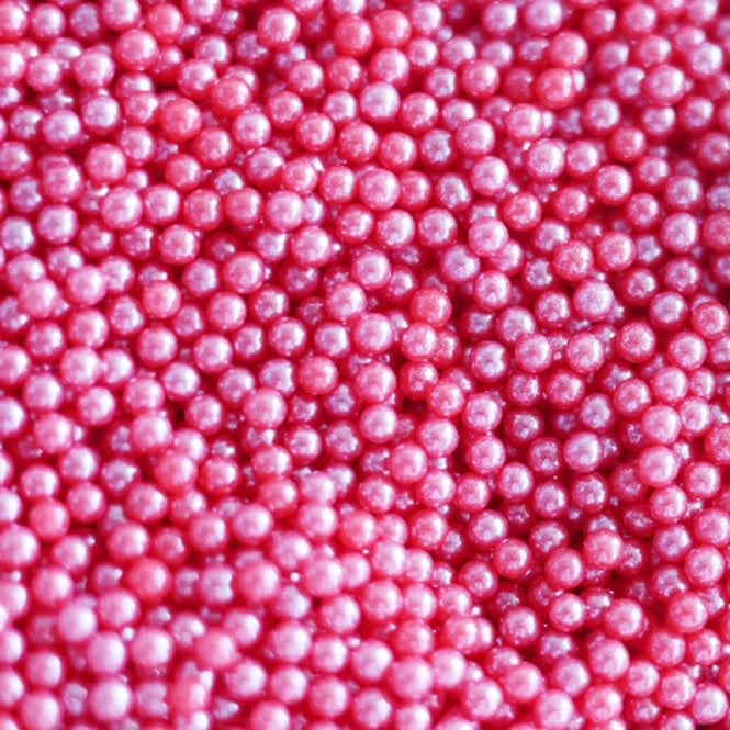 Raspberry Ripple Pearls Edible Sprinkles – 4mm - 80g
