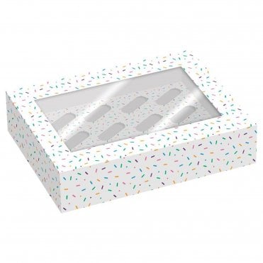 Sprinkles Cupcake Box - Holds 12 (Pack of 2)