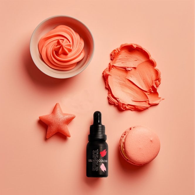 Bake Group CORAL - Professional Food Colouring Gel with Easy Dropper Bottle 15ml