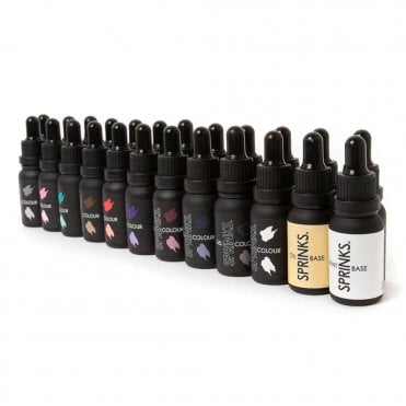 Sprinks Gel Colour - 15ml Full Set of 22 + Oil Base & Paint Base