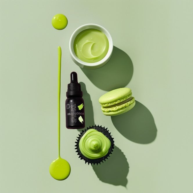Bake Group LIME - Professional Food Colouring Gel with Easy Dropper Bottle 15ml