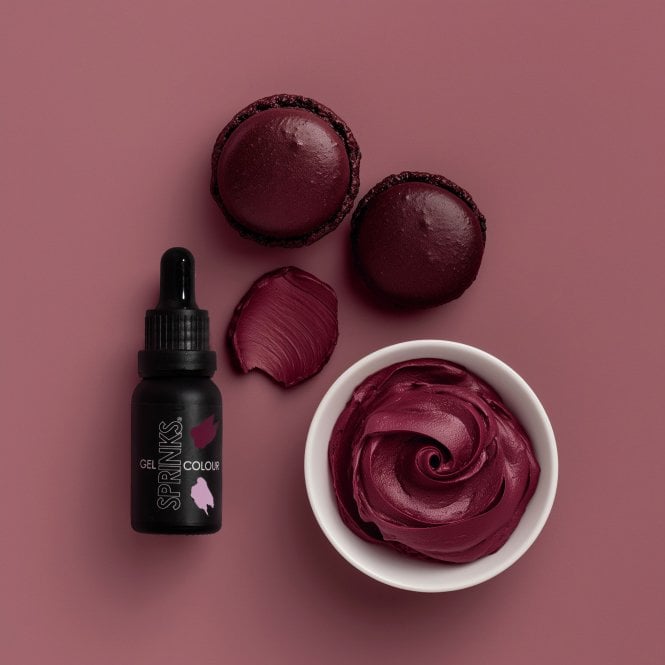 Bake Group MAROON - Professional Food Colouring Gel with Easy Dropper Bottle 15ml