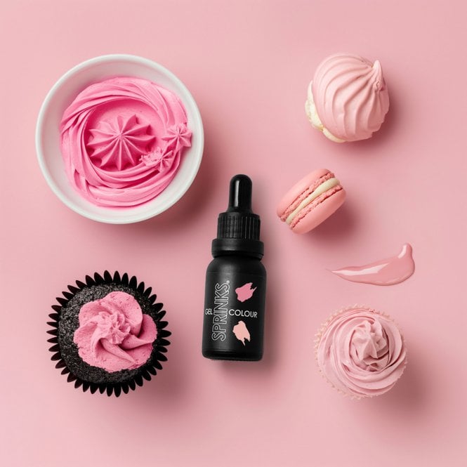 Bake Group ROSE - Professional Food Colouring Gel with Easy Dropper Bottle 15ml