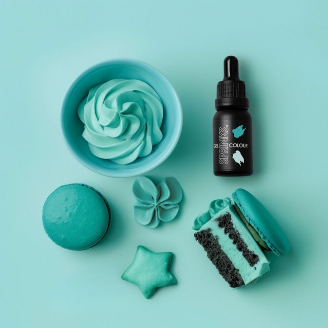 Bake Group TEAL - Professional Food Colouring Gel with Easy Dropper Bottle 15ml