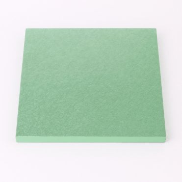 Square Light/Pale Green Foiled Cake Drum/Board - 12mm Thick