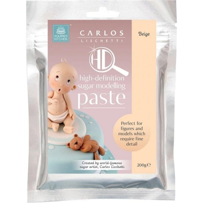 Squires Kitchen Beige 200g Carlos Lischetti HD Sugar Modelling Paste