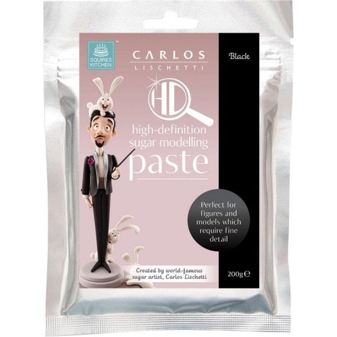 Squires Kitchen Black 200g HD Sugar Modelling Paste Best Before 06.28.2023