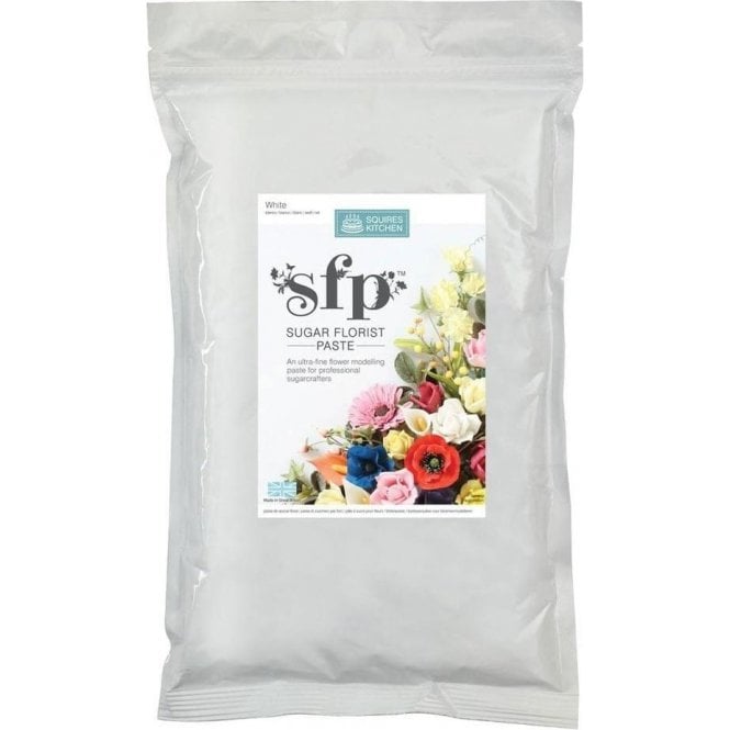 Squires Kitchen SK White Professional Sugar Florist Paste 1kg