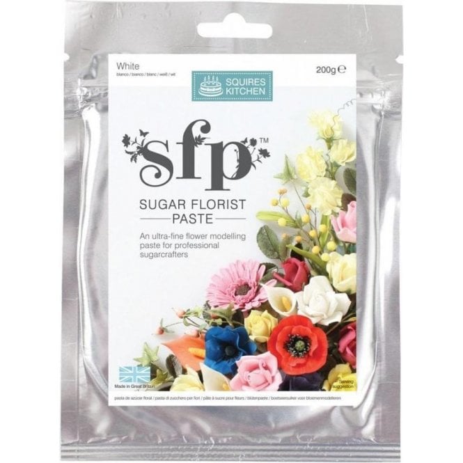 Squires Kitchen White 200g Professional Sugar Florist Paste