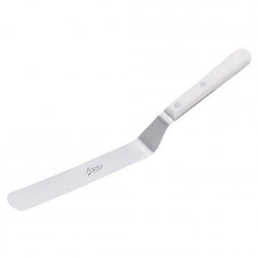 Stainless Steel Offset Spatula With White Handle