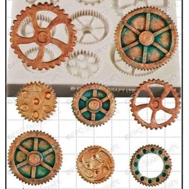 Steampunk Gear Cogs & Gears - Cake Decorating Silicone Mould