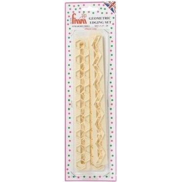 Straight Frill Geometric Edging Cutter - Set of 4