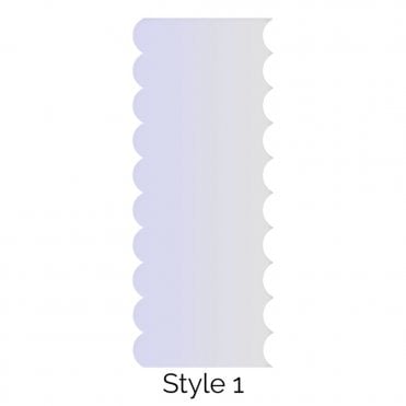Style 1 Double Edged Cake Scraper Acrylic