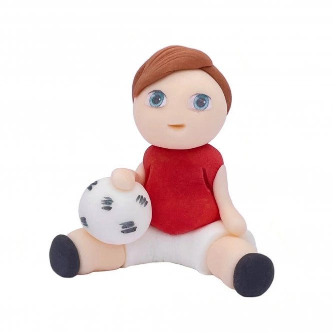 Sugar Art Football Player Sugar Cake Topper - 6.5cm