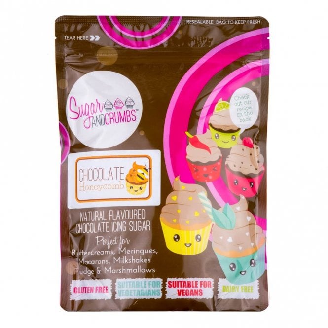 Sugar & Crumbs Chocolate Honeycomb Natural Icing Sugar -500g