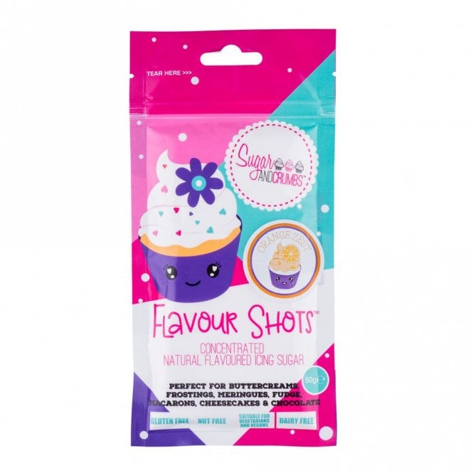 Sugar & Crumbs Flavour Shots! - Concentrated Icing Sugar - Orange Zest 50g