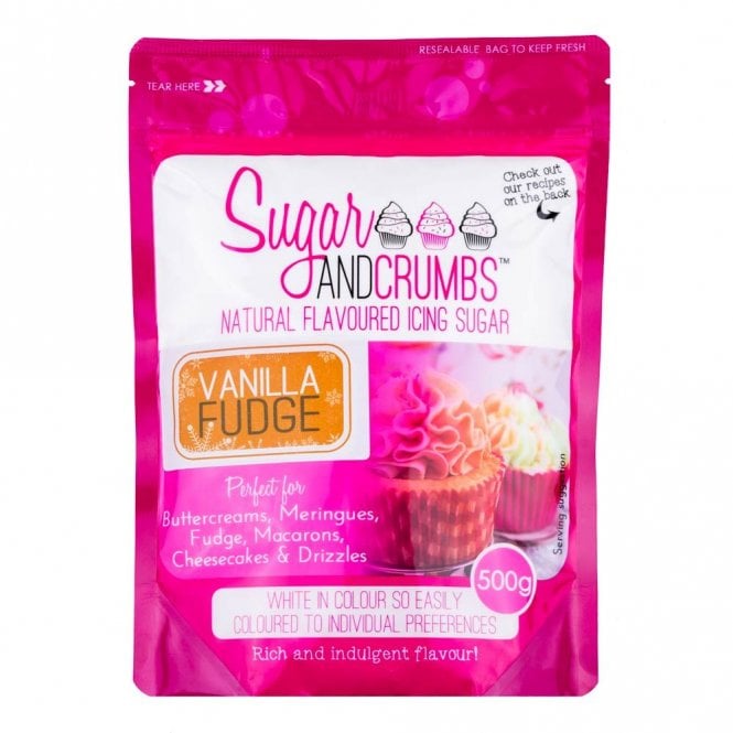 Sugar & Crumbs Vanilla Fudge - Natural Icing Sugar 500g Best Before: 28/05/2025