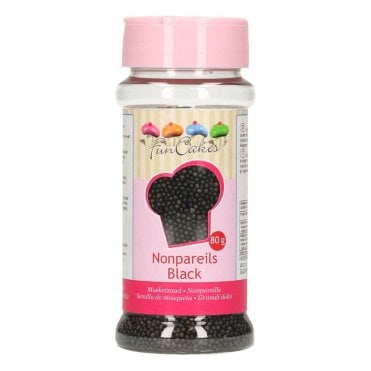 Sugar Non Pareils Sprinkles - Black - 80g