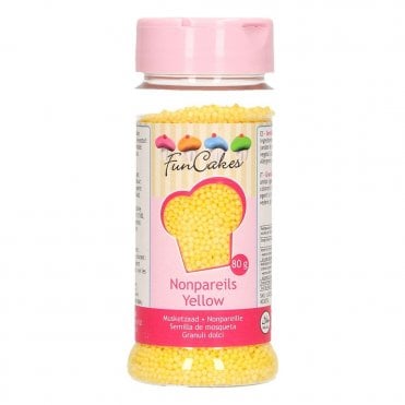 Sugar Non Pareils Sprinkles - Yellow - 80g