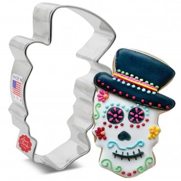 Sugar Skull with Top Hat Cookie Cutter – Celebrate in Sweet Style