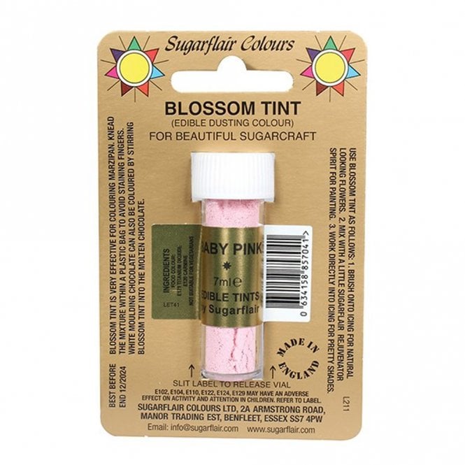 Sugarflair Colours Baby Pink - Blossom Tint Dusting Colour 7ml Vial