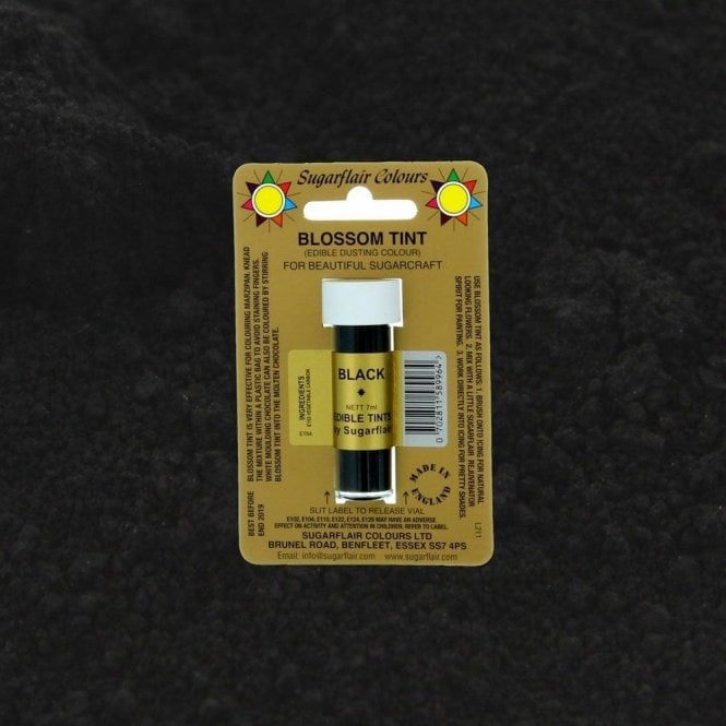 Sugarflair Colours Black - Blossom Tint Dusting Colour 7ml Vial
