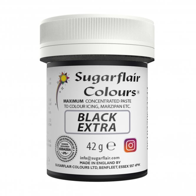 Sugarflair Colours Black - Extra Concentrated Paste Gel Food / Icing Colourings