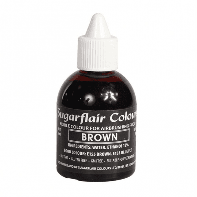 Sugarflair Colours Brown - Edible Airbrush Liquid Colouring 60ml