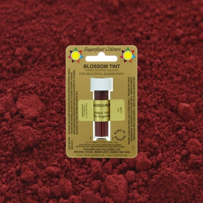 Sugarflair Colours Burgundy - Blossom Tint Dusting Colour 7ml Vial