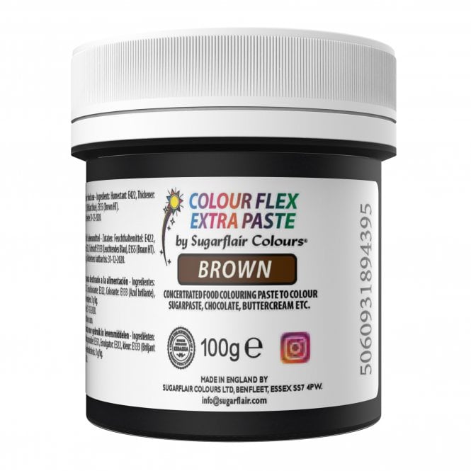 Sugarflair Colours Colour Flex Extra Paste - Brown (100g)