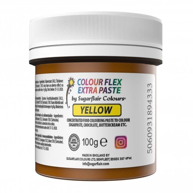 Sugarflair Colours Colour Flex Extra Paste - Yellow (100g)