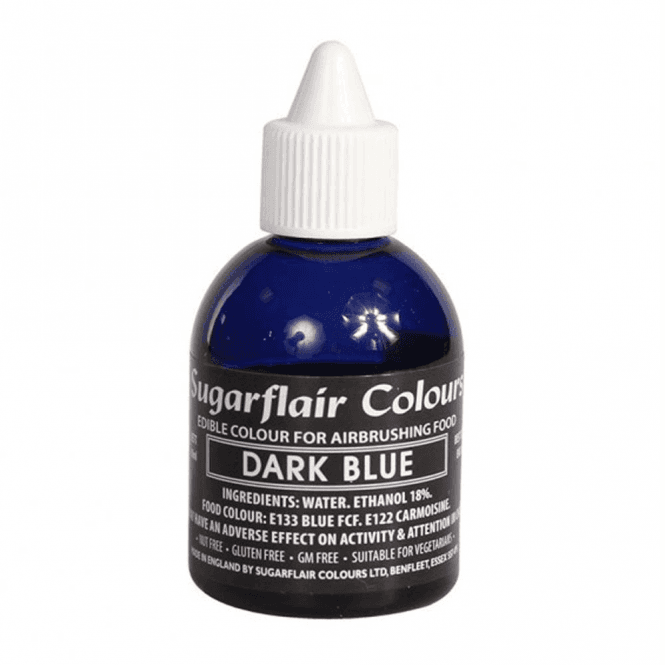 Sugarflair Colours Dark Blue - Edible Airbrush Liquid Colouring 60ml