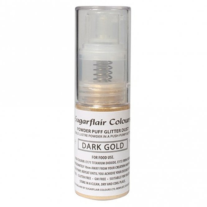 Sugarflair Colours Dark Gold - Edible Lustre Pump Spray 10g