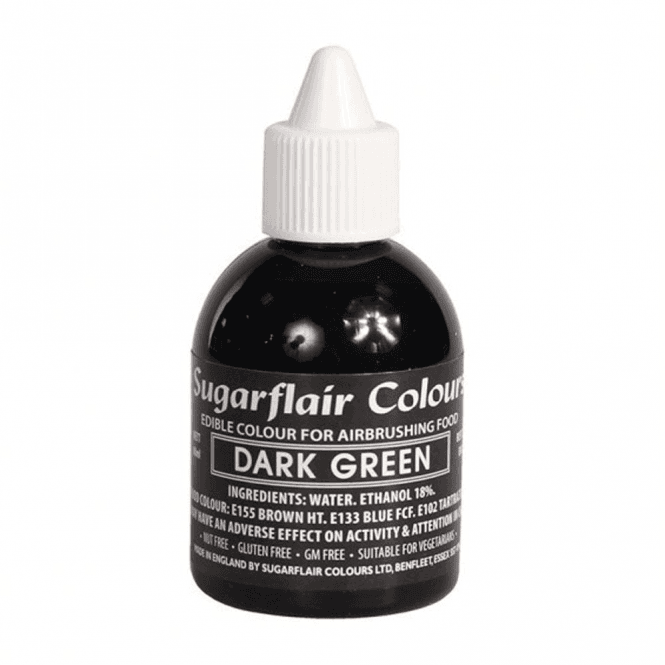 Sugarflair Colours Dark Green - Edible Airbrush Liquid Colouring 60ml