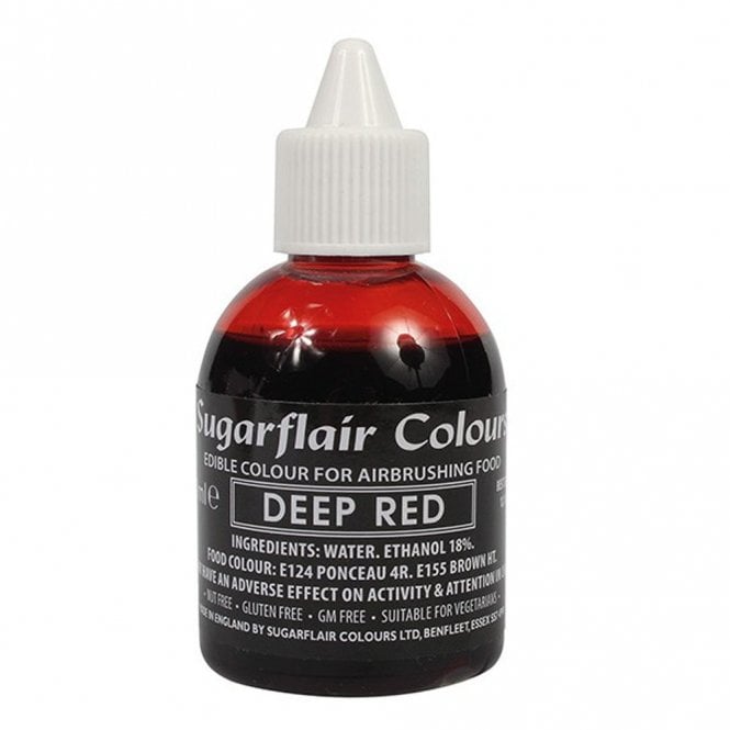 Sugarflair Colours Deep Red - Edible Airbrush Liquid Colouring 60ml