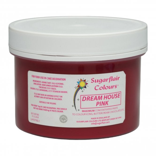 Sugarflair Colours Dream House Pink - Extra Concentrated Paste Gel Food / Icing Colourings