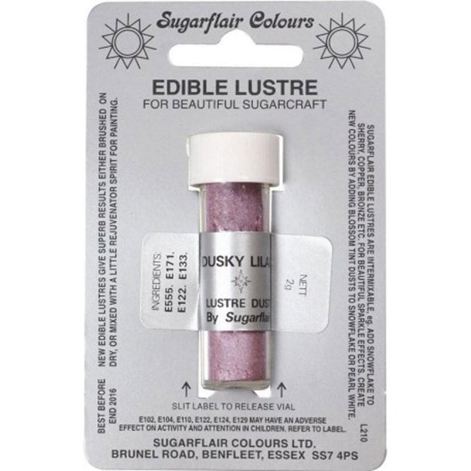 Sugarflair Colours Dusky Lilac - Edible Lustre Dusting Colour 2g