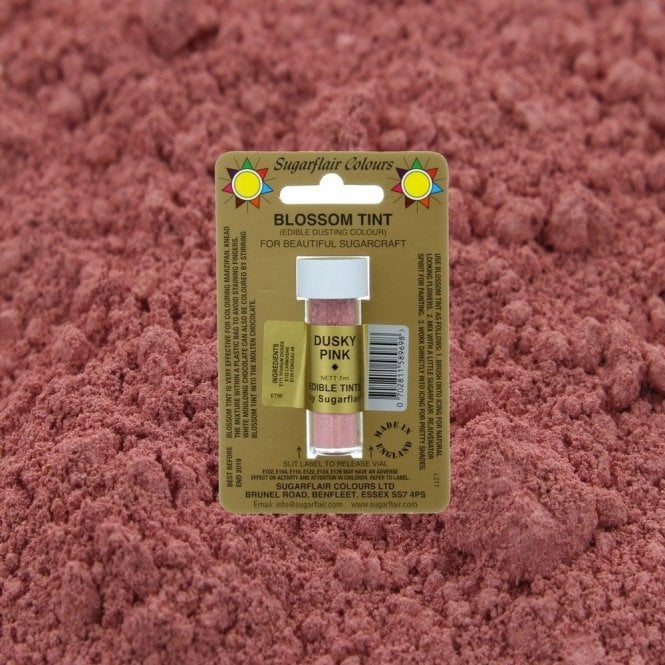 Sugarflair Colours Dusky Pink - Blossom Tint Dusting Colour 7ml Vial