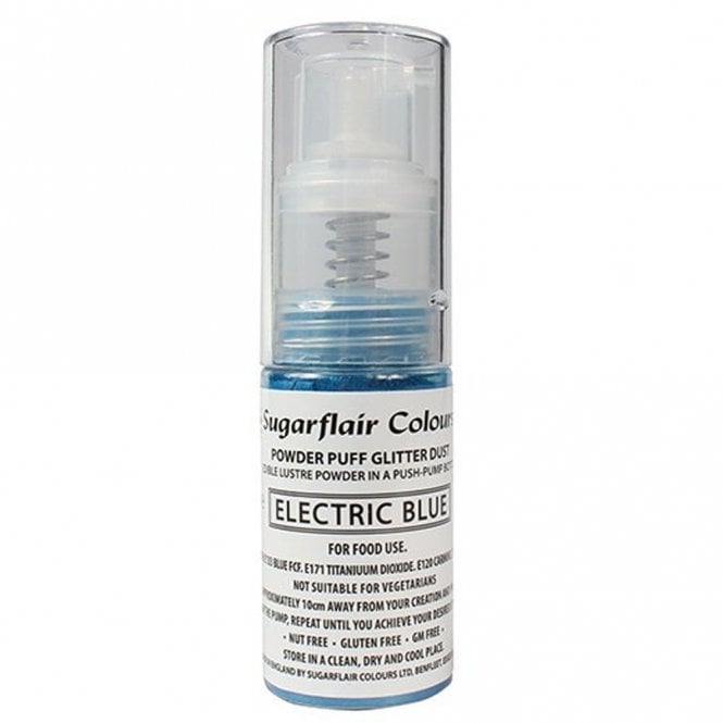 Sugarflair Colours Electric Blue - Edible Lustre Powder Spray 10g