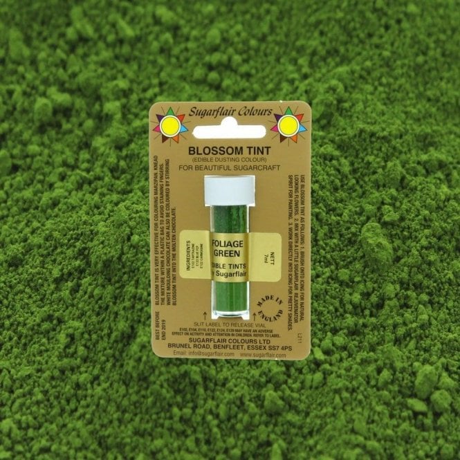 Sugarflair Colours Foliage Green - Blossom Tint Dusting Colour 7ml Vial
