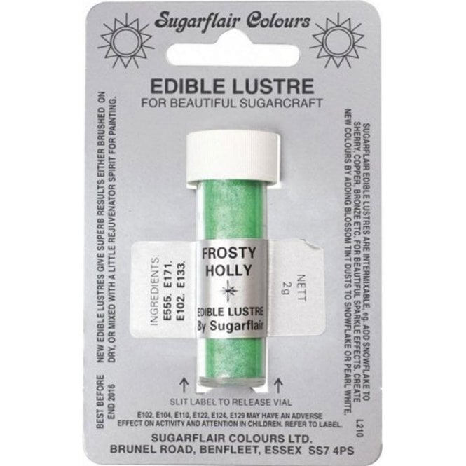 Sugarflair Colours Frosty Holly - Edible Lustre Dusting Colour 2g