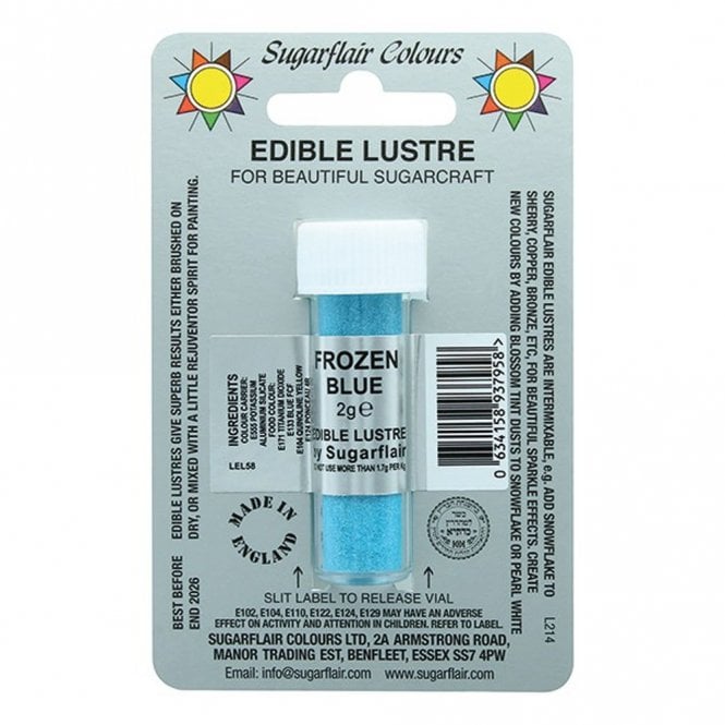 Sugarflair Colours Frozen Blue - Edible Lustre Dusting Colour 2g