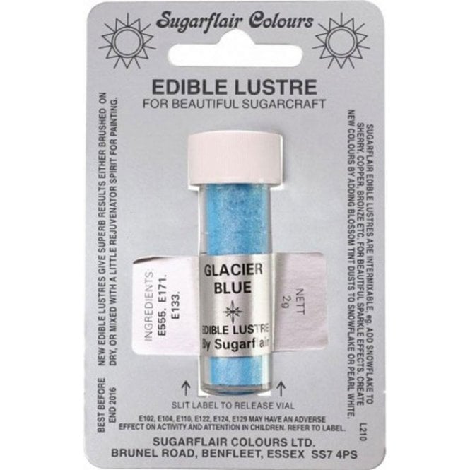 Sugarflair Colours Glacier Blue - Edible Lustre Dusting Colour 2g